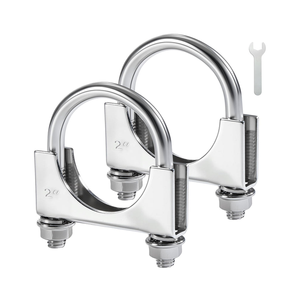 EVIL ENERGY front view of 2 inch U-bolt clamp kit showing components and benefits