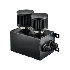 EVIL ENERGY front view of catch can showing ports and finish, durable construction benefit