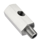 EVIL ENERGY front view of tee adapter showing compact threaded ports and durability benefit