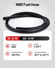 EVIL ENERGY hose connection close-up showing 5/16 inch fit for secure attachment