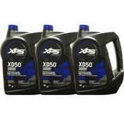 Evinrude XPS gallon jug front label showing product and easy identification benefit