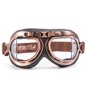 evomosa front view goggles showing vintage pilot style and clear protection