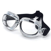 evomosa front view goggles showing retro frame and clear lens for classic look