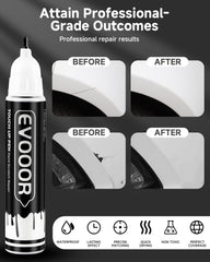 EVOOOR before-and-after chip comparison demonstrating blended finish benefit