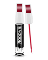 EVOOOR pen front view showing Ruby Red Metallic Tricoat and compact design benefit