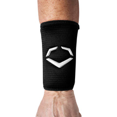 EvoShield wrist guard worn by batter showing protected wrist mobility benefit