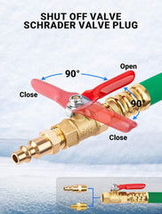 EVOULTES Schrader valve plug closeup enabling fast service access