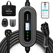 EVPOVO charger front view showing compact design and easy installation benefit