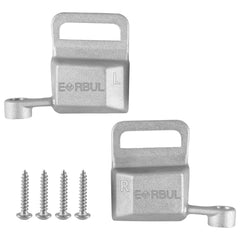 EVRBUL front view of left and right aluminum brackets showing durable design