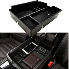 EVTIME front view of center console organizer showing clean fit and neat storage