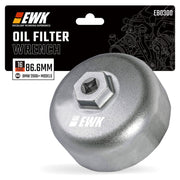 EWK front view of 86.6mm cup wrench showing precise fit and strength