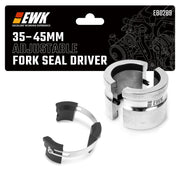 EWK front view of fork seal driver showing adjustable body and impact weight benefit