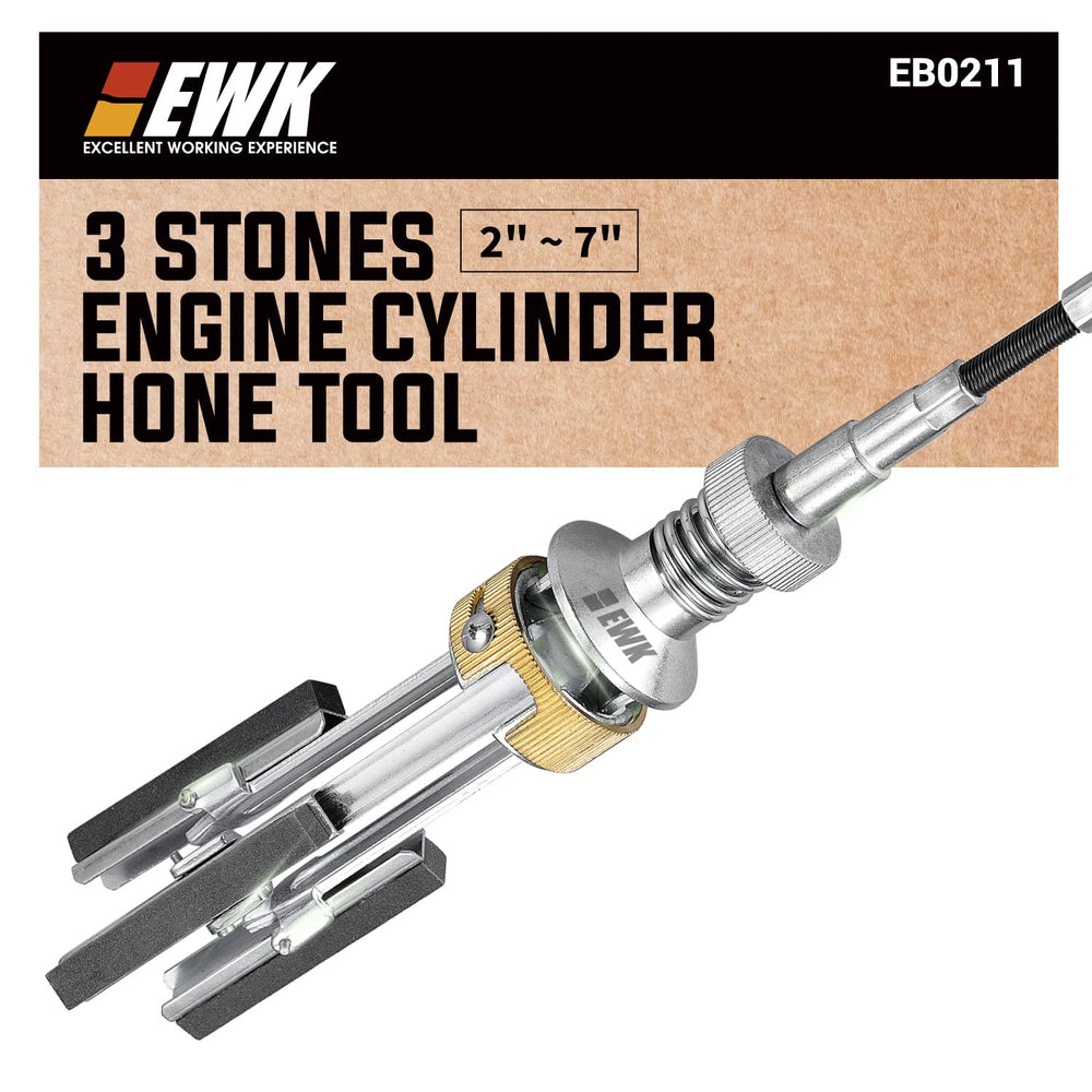 EWK front view of assembled cylinder hone showcasing compact design and usability