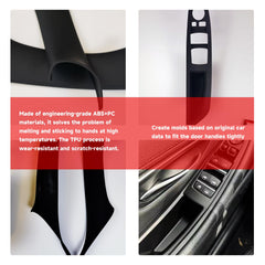 EXcarlive installed door handle in BMW interior showing restored appearance