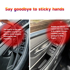 EXcarlive detailed view of window switch button panel showing smooth finish