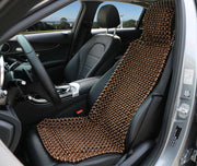 EXCEL LIFE front view of wood beaded seat cover showing full panel and benefit airflow