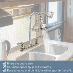 EXCELFU flexible neck close-up demonstrating full-sink reach and control