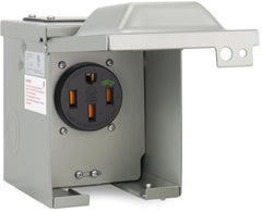 EXCELFU front view of outlet box showing durable housing and easy access