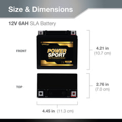 ExpertPower battery side showing compact dimensions for tight motorcycle fitment