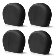 Explore Land front view of four black covers protecting tires, durable protection