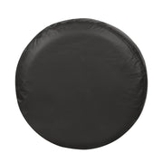 Explore Land front view of black spare tire cover showing full-fit protection