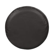 Explore Land front view of black spare tire cover showing protective fit