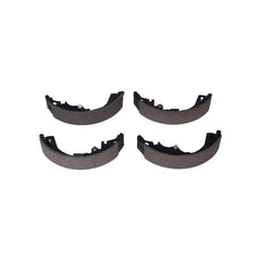 EXPPOWER brake shoes with hardware kit laid out for a complete rear replacement