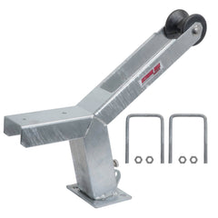Extreme Max front view of galvanized winch stand showing solid mount and benefits