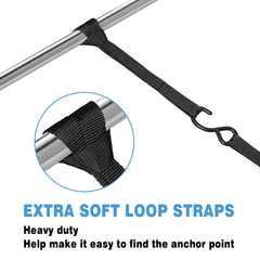 EXVITAL soft loop detail showing padded fabric loops that protect anchor points