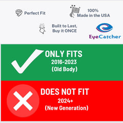 EyeCatcher letters beside ruler showing correct scale and accurate debossed fit insight
