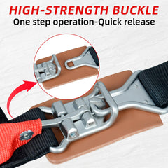 EZAPEX shoulder pad close-up showing ventilated memory foam for reduced shoulder pressure
