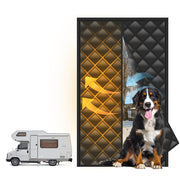 EZIRVLIFE front view of insulated door cover showing full fit and energy benefits