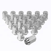 EZISOE front view of 20 chrome lug nuts showing complete set and finish benefit