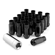 EZISOE front view of 20 black lug nuts showing complete set and finish