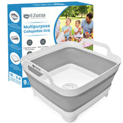 EZuraa front view collapsed and expanded showing space-saving benefit