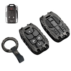 facaizhu front view of metal key shell showing precise fit and durable protection