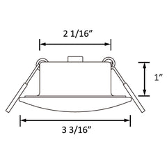 Facon recessed puck light in RV ceiling providing bright warm light
