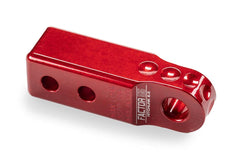 Factor 55 Hitchlink front view showing profile and red finish, secure mounting benefit