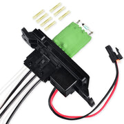 FAERSI blower motor resistor kit front package showing included parts and fitment benefit