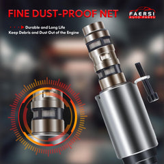 FAERSI camshaft seal and screws laid out, easy complete-install benefit