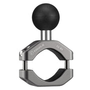 FANAUE clamp front view showing secure ball mount and compact profile