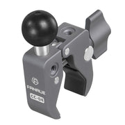 FANAUE front view of handlebar base mount showing compact design and quick install benefit