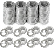 FANHAY front packaging of 100 aluminum crush washers showing quantity and silver finish for reliable replacement