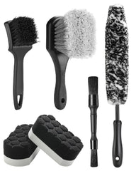 Fantasticlean front packaging showing full six-piece wheel brush kit benefits
