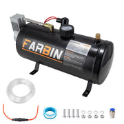 FARBIN front view of mounted air compressor showing robust build and quick access benefit
