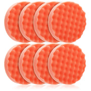 Fasmov front stack of eight 6-inch waffle pads showing neat storage and easy selection