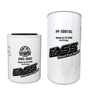 FASS front view of packaged XL filter kit showing both filters and service convenience