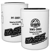 FASS XWS-3002 PF-3001 front package showing both filters for upgraded protection