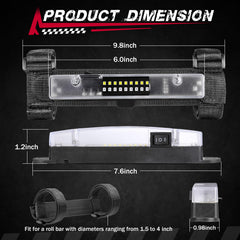 FASTCHOY AUTO close-up of 18 LED chips highlighting brightness and low energy use