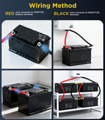 FASTSTORM red and black 6 AWG cables spooled for easy routing
